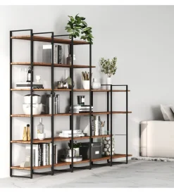 Emuca Armadi|Struttura per scaffale lader in acciaio nero, 83 cm