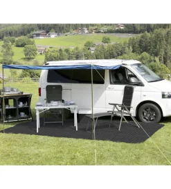 Campeggio-Brunner Stuoia da campeggio "balmat" nero e bianco 250x400 cm