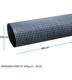 Brunner Campeggio|Stuoia da campeggio "kinetic 600" blu e grigio 250x500 cm