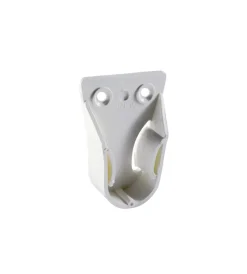 Clearance Supporti laterali per tubo tondo ø 20 mm. in plastica bianca 2 pz. Ferramenta Per Mobili E Infissi