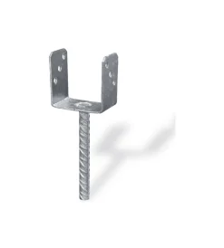 Sale Supporto a "u" per pali 121 x 65 x 105 x 200 mm. Ferramenta Per Esterno
