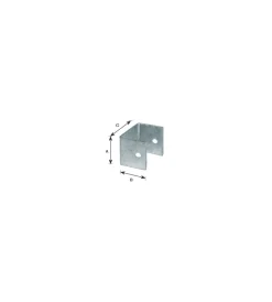 New Supporto a "u" per travi 90 x 90 x 91 spessore 3 mm. Ferramenta Per Esterno
