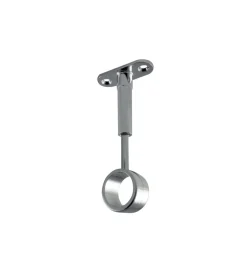 Ferramenta Per Mobili E Infissi- Supporto forato regolabile per tubo tondo zama cromata
