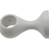 Tessile D'Arredo|Supporto per soffitto per bastone ø23mm con viti e tasselli - colore bianco.
