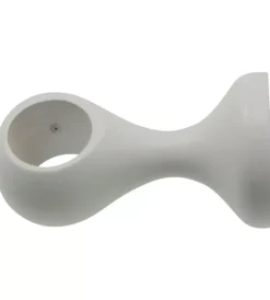 Tessile D'Arredo|Supporto per soffitto per bastone ø23mm con viti e tasselli - colore bianco.