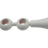 Tessile D'Arredo|Supporto regolabile per doppio bastone ø23mm con viti e tasselli - colore bianco.