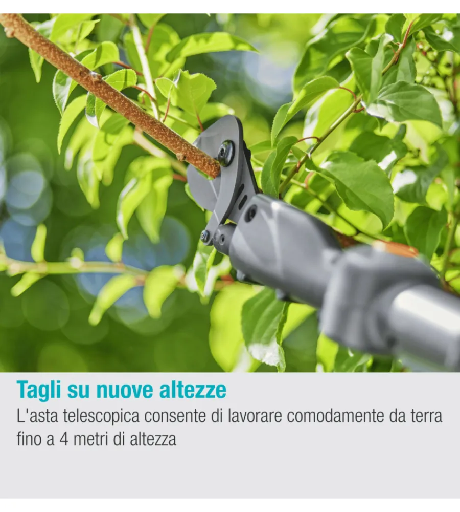 Sale Svettatoio telescopico a batteria "highcut" taglio 28 mm 18v 2,0ah Potatori