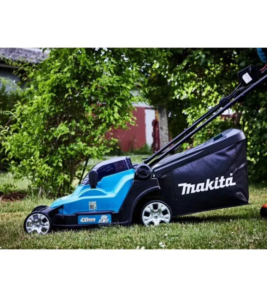 Tagliaerba-Makita Tagliaerba a batteria a spinta "dlm432pt2" taglio da 43 cm 2 x 18v 5ah