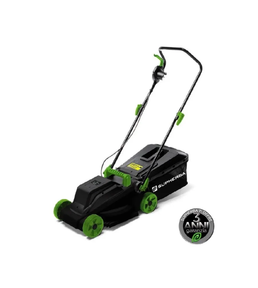 Tagliaerba-Supherba Tagliaerba elettrico a spinta "sh1200" taglio 32 cm 1200 w