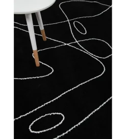 Tessile D'Arredo- Tappeto "atelier" nero, 133x190 cm