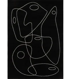 Tessile D'Arredo|Tappeto "atelier" nero, 160x230 cm