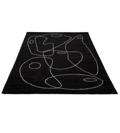 Tessile D'Arredo|Tappeto "atelier" nero, 160x230 cm