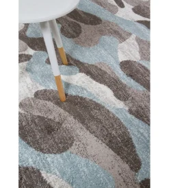 Tessile D'Arredo|Tappeto "camouflage" azzurro, 300x200 cm
