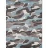 Tessile D'Arredo|Tappeto "camouflage" azzurro, 170x120 cm