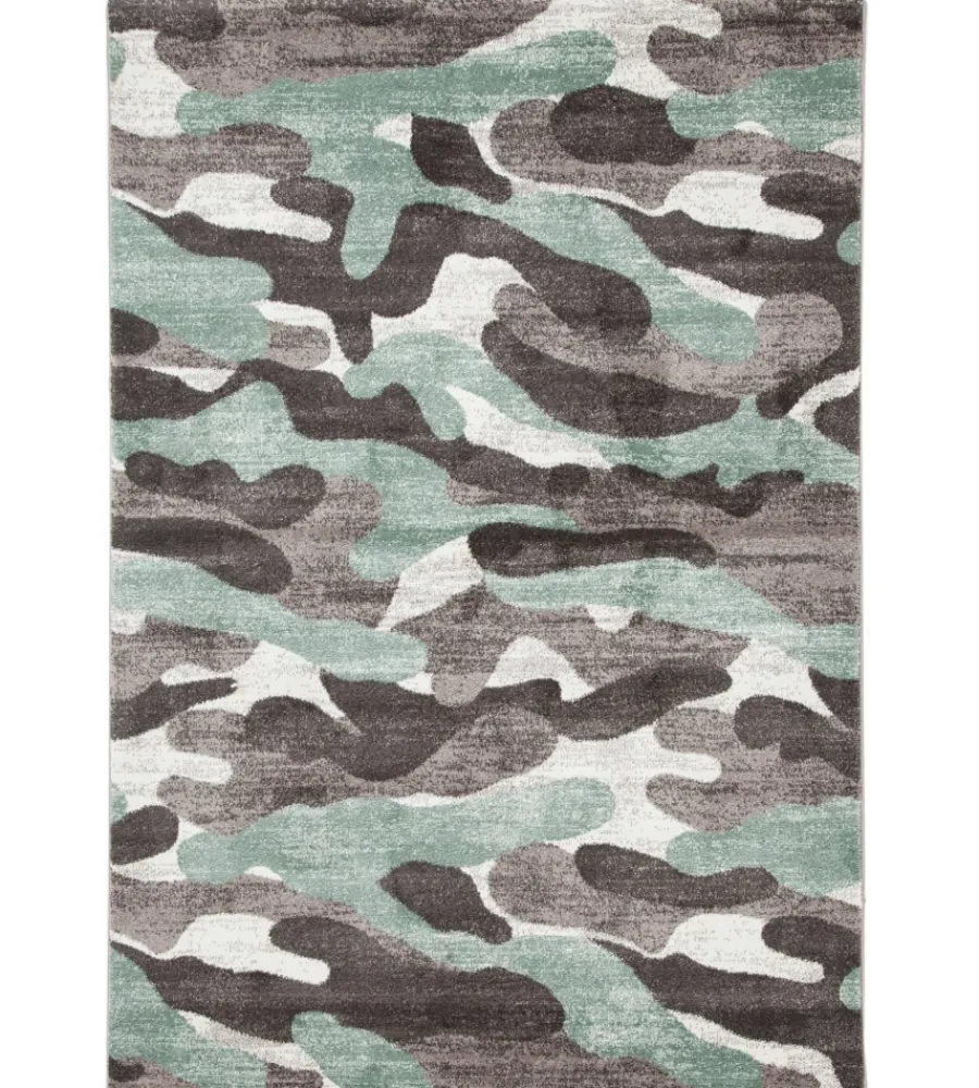 Tessile D'Arredo- Tappeto "camouflage" grigio, 300x200 cm