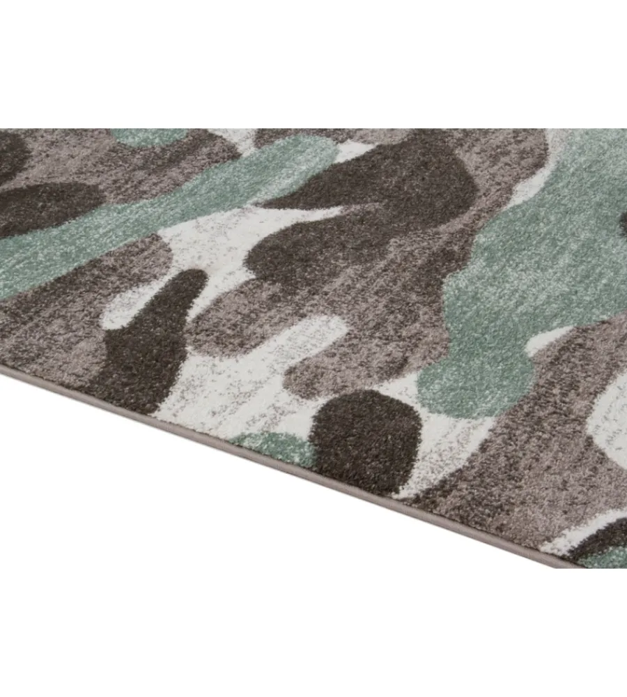 Tessile D'Arredo- Tappeto "camouflage" grigio, 300x200 cm