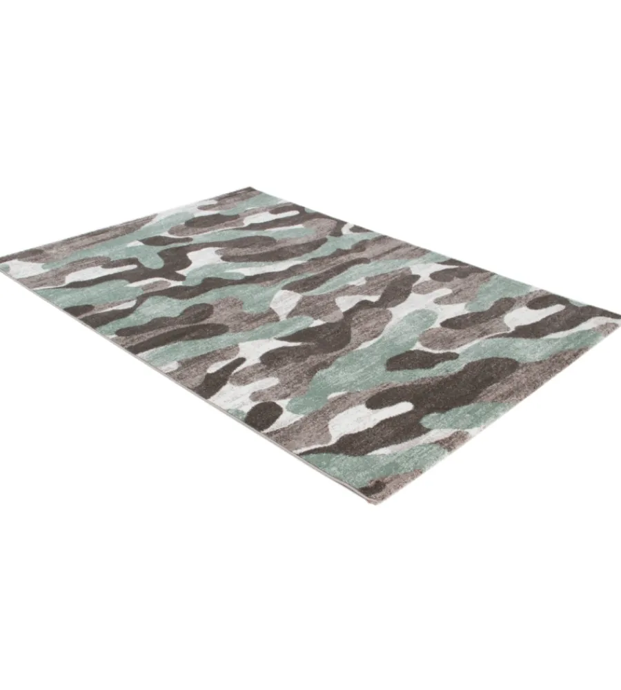 Tessile D'Arredo- Tappeto "camouflage" grigio, 300x200 cm