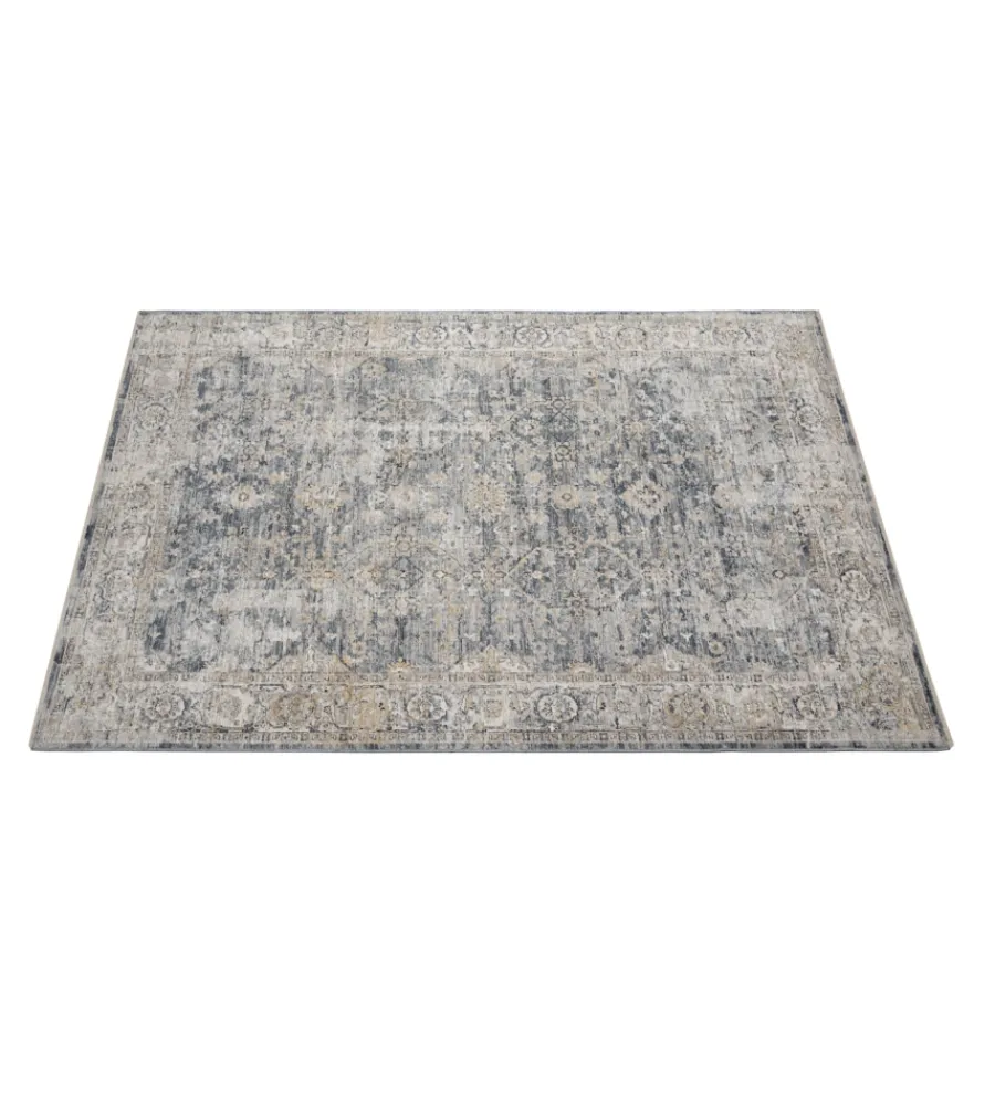 Tessile D'Arredo- Tappeto "caravan" blu grigio, 190x133 cm
