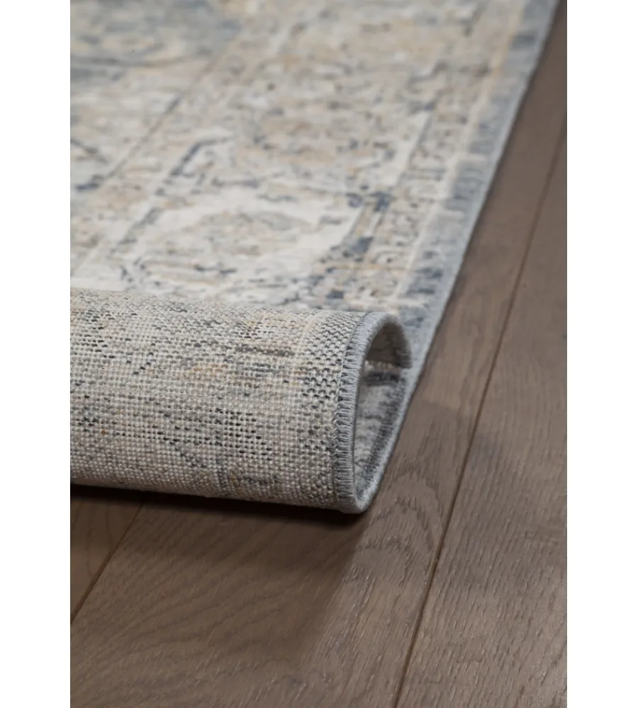 Tessile D'Arredo- Tappeto "caravan" blu grigio, 190x133 cm