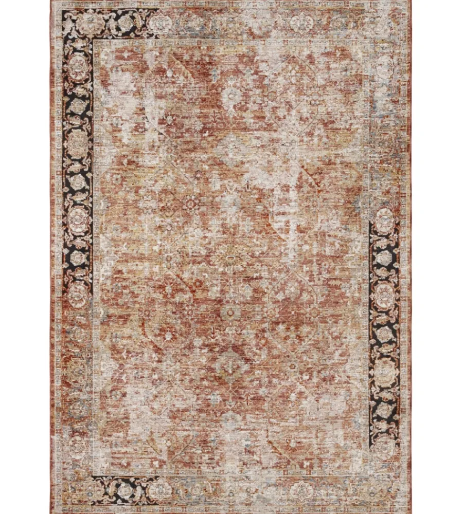 Tessile D'Arredo- Tappeto "caravan" ruggine, 190x133 cm