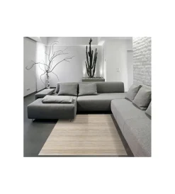 Tessile D'Arredo- Tappeto da interno in bamboo "gesso", 60x90 cm