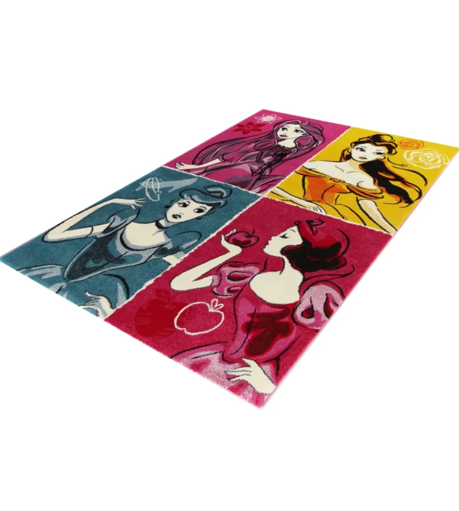 Tessile D'Arredo- Tappeto "disney princess" multicolor, 133x190 cm
