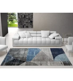 Tappeto "double" blu celeste, 160x230 cm Tessile D'Arredo