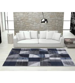 Discount Tappeto "double" grigio celeste, 110x170 cm Tessile D'Arredo