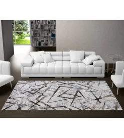 Tessile D'Arredo- Tappeto "double" marrone, 133x190 cm