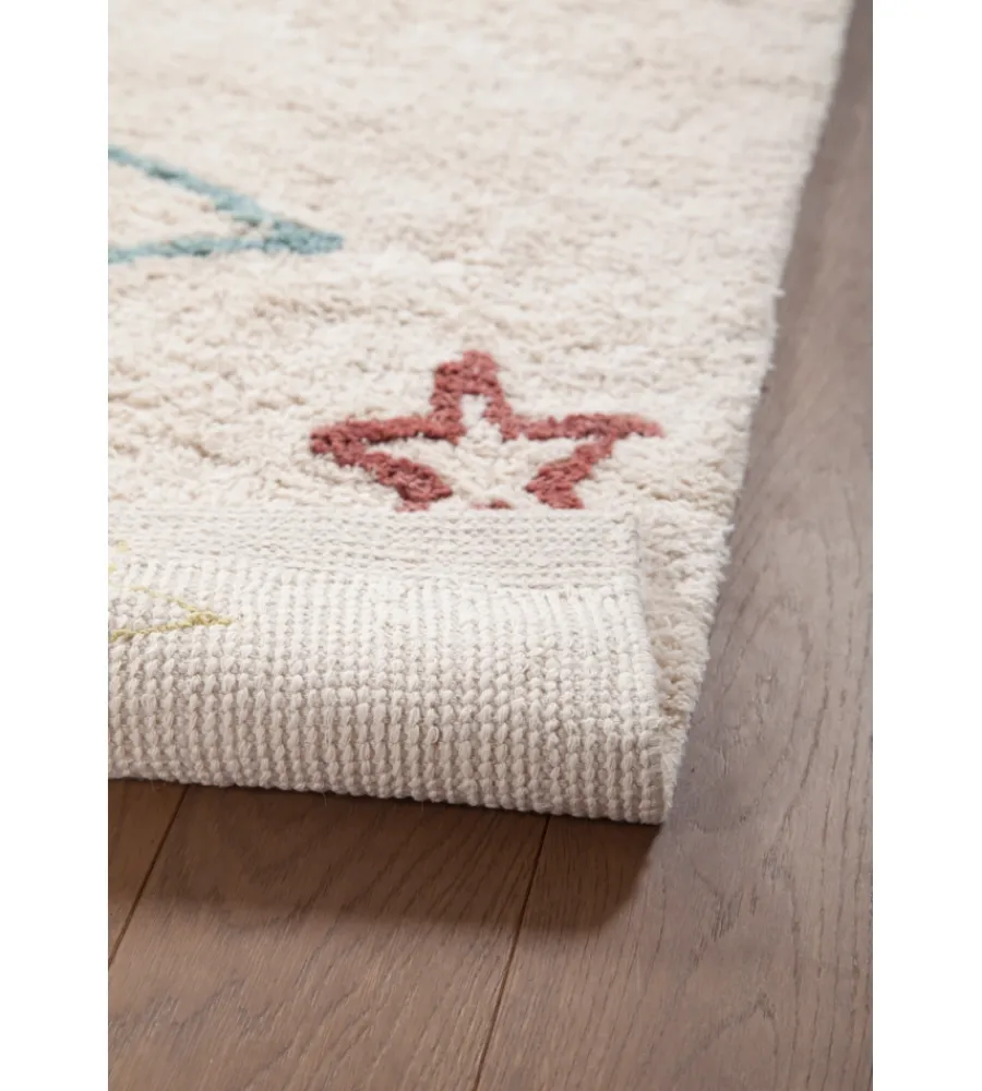 Tessile D'Arredo- Tappeto "fantasia 2" cotone multicolor, 150x100 cm