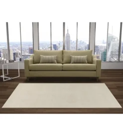 Tessile D'Arredo|Tappeto "milano" tinta unita crema, 160x230 cm