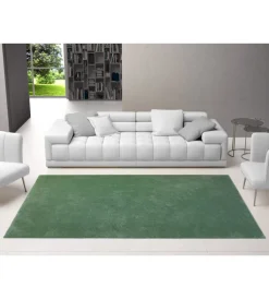 Tessile D'Arredo|Tappeto "milano" tinta unita verde, 200x300 cm