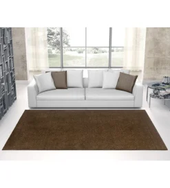 New Tappeto "milano" tinta unita marrone, 200x300 cm Tessile D'Arredo