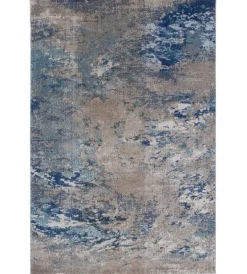 Tessile D'Arredo|Tappeto "soho" ecru blu, 290x200 cm