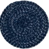 Tessile D'Arredo- Tappeto "solid" rotondo blu, ø 120 cm