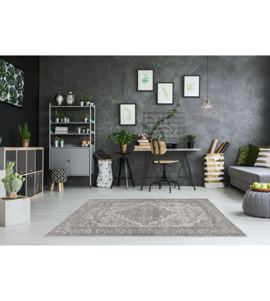 Tessile D'Arredo|Tappeto stile vintage "new argentella" dark, 160x230 cm