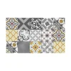Tessile D'Arredo|Tappeto vinilico stampato "patch grigio", 45x75 cm