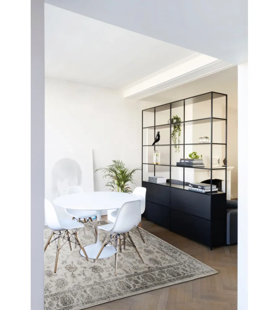 Tessile D'Arredo|Tappeto "vintage" grigio floreale, 160x230 cm
