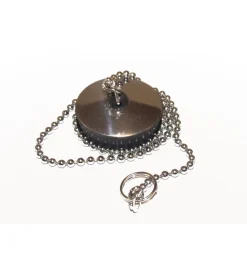 Sifoni|Tappo inox con catena e rosone ø 40 mm.
