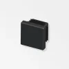 Ferramenta Per Mobili E Infissi-Alfer aluminium Tappo quadrato a lamelle 15.5 pe nero 2 pezzi.
