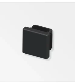 Ferramenta Per Mobili E Infissi-Alfer aluminium Tappo quadrato a lamelle 15.5 pe nero 2 pezzi.