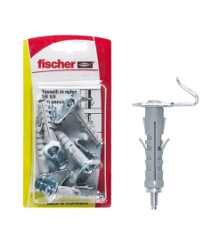 Sistemi Di Fissaggio-Fischer Tasselli in nylon ad espansione sb 9/ 9 k   con gancio stampato