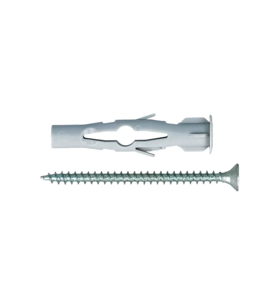 New Tasselli in nylon universali ø 6 x 40 con viti tps 3,5 x 50 ideali per pareti vuote 12 pz. Sistemi Di Fissaggio