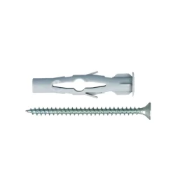 Sistemi Di Fissaggio- Tasselli in nylon universali ø 10 x 60 con viti tps 6 x 80 ideali per pareti vuote 6 pz.