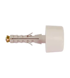 Clearance Tasselli nylon con paracolpi in gomma ø 9 x 45 bianco - 2 pz. Sistemi Di Fissaggio