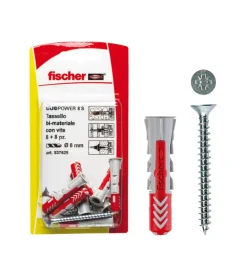 Sistemi Di Fissaggio-Fischer Tasselli universali duopower 10 s k con vite
