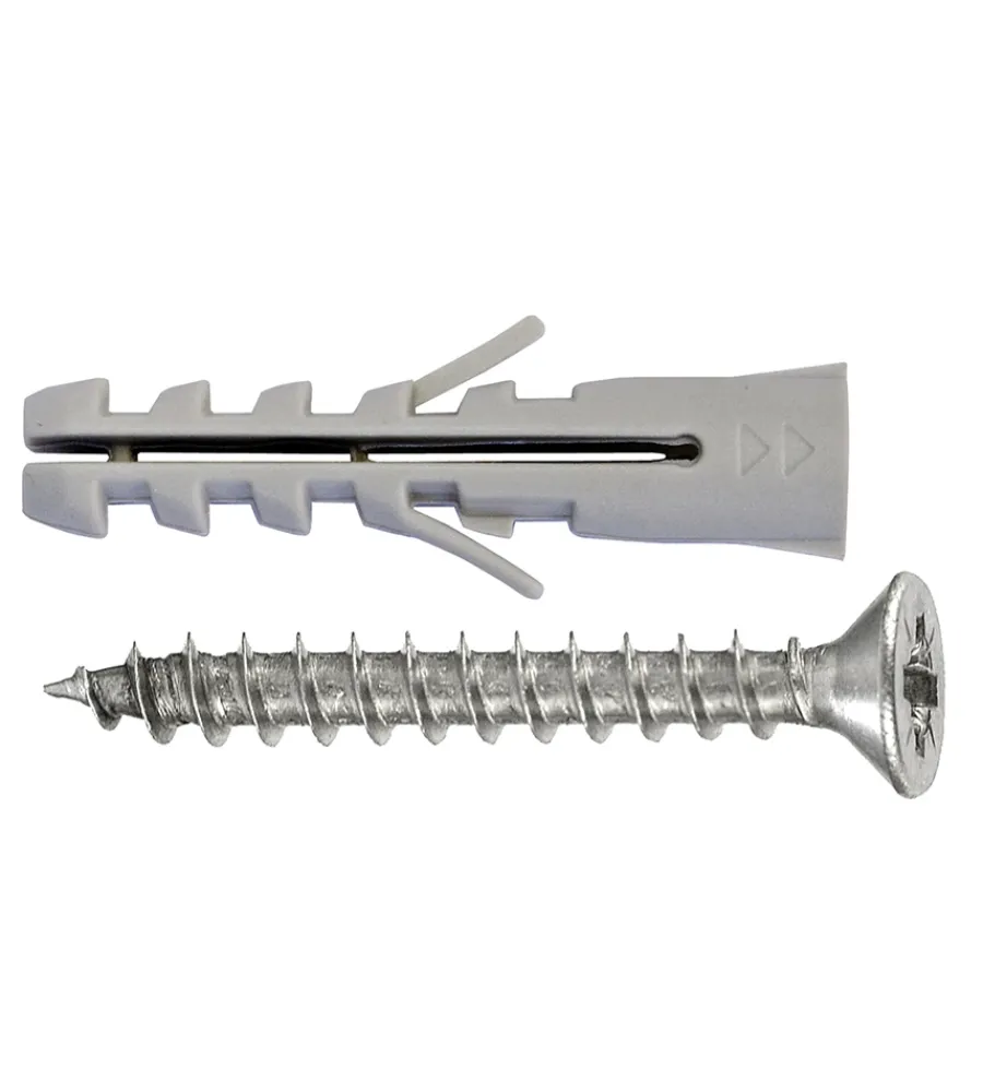 Sistemi Di Fissaggio- Tasselli universali nylon + viti t.p.s. - ø 4 x 20 - 25 pz.