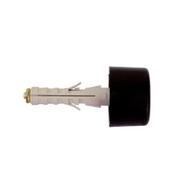 Sistemi Di Fissaggio|Tassello in nylon ø 9 x 40 con paracolpo in gomma nero 2 pz.