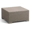 Tavolino da esterno california color cappuccino, 68x68x35 cm - Mobili Da Giardino E Accessori