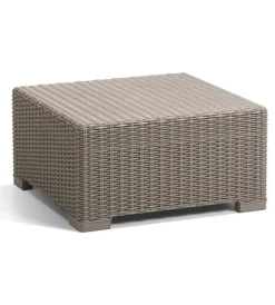 Tavolino da esterno california color cappuccino, 68x68x35 cm - Mobili Da Giardino E Accessori